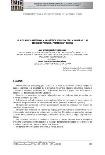 la inteligencia emocional y su prÃ¡ctica educativa con ... - infad