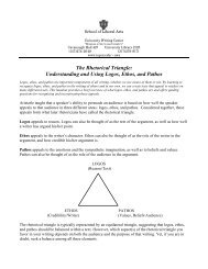 The Rhetorical Triangle - Department of English