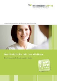 Das Praktische Jahr am Klinikum (Info-BroschÃ¼re) - Klinikum Lippe