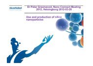 Use and production of silica p nanoparticles - Nano Connect ...