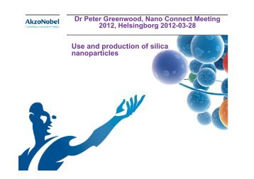 Use and production of silica p nanoparticles - Nano Connect ...