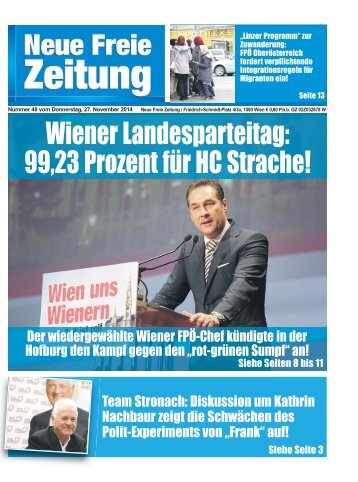 Wiener Landesparteitag: 99,23 Prozent für HC Strache