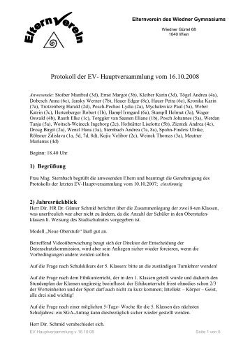 2008-10-16 Protokoll der EV-Hauptjahresversammlung - Wiedner ...