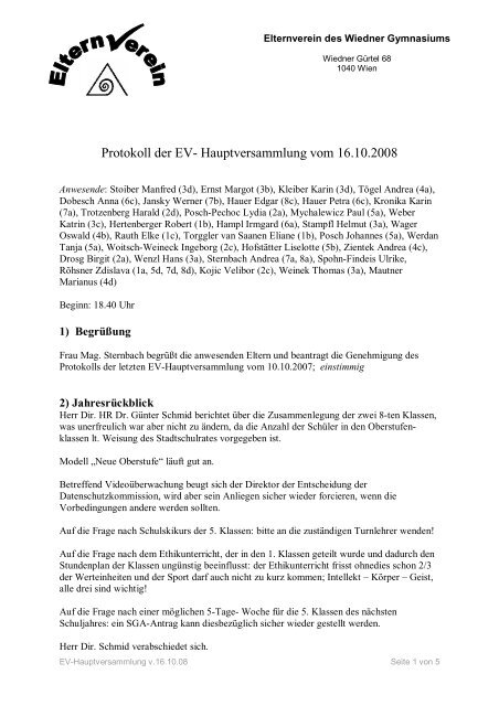 2008-10-16 Protokoll der EV-Hauptjahresversammlung - Wiedner ...