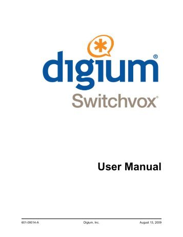 Switchvox User Manual.pdf - Starnet Data Design, Inc