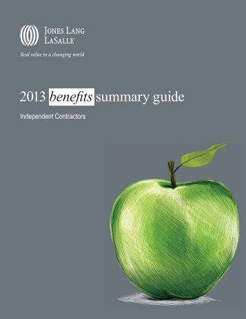 2013 benefits summary guide - Jones Lang LaSalle