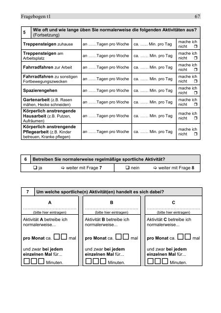 Anhang zum Endbericht - Institut fÃ¼r Sport und Sportwissenschaft