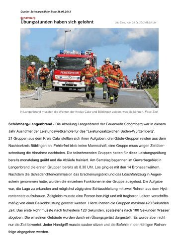 Bericht aus dem SchwaBo - Feuerwehr Neubulach Abteilung ...