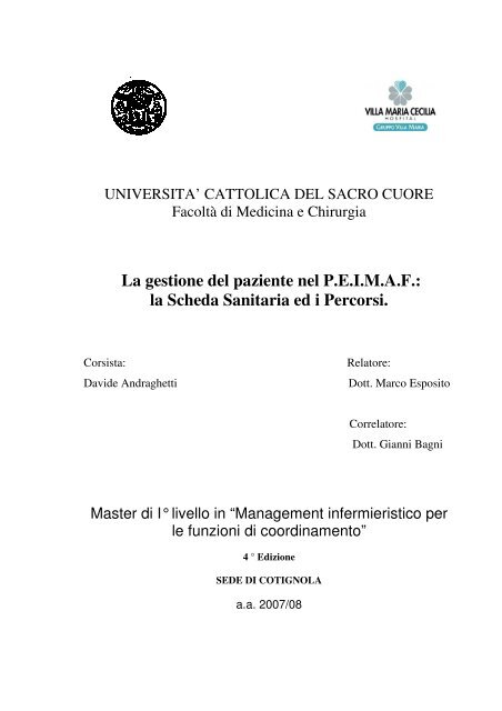 SCARICA SCHEDA TRIAGE