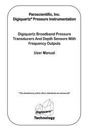 Digiquartz Broadband Pressure Transducers ... - Paroscientific, Inc.