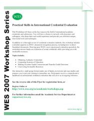 WES-SOPHAS application form - World Education Services