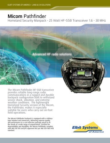 Micom Pathfinder ESA 4 11 - Elbit Systems of America
