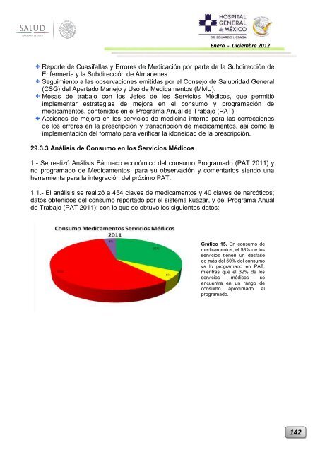 Informe Ejecutivo Enero - Diciembre 2012 - Hospital General de ...