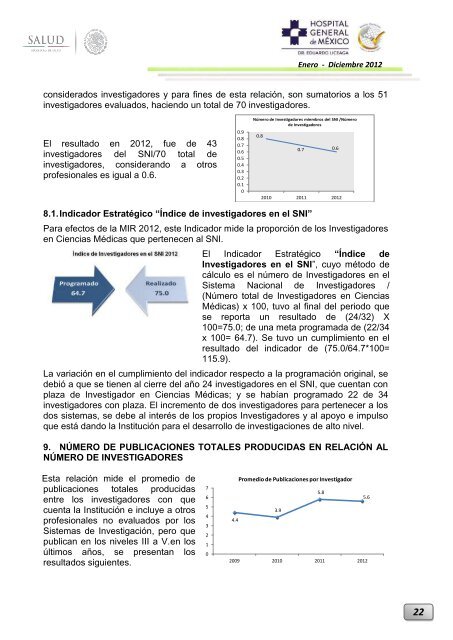 Informe Ejecutivo Enero - Diciembre 2012 - Hospital General de ...