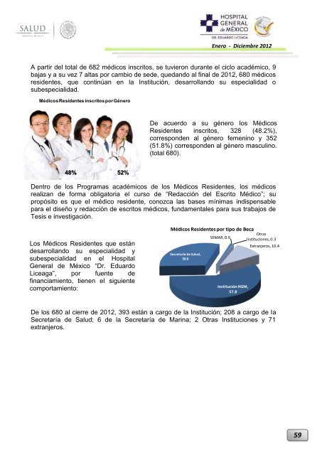 Informe Ejecutivo Enero - Diciembre 2012 - Hospital General de ...
