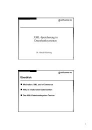 Xml-Speicherung in Datenbanksystemen