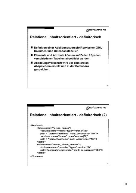 Xml-Speicherung in Datenbanksystemen