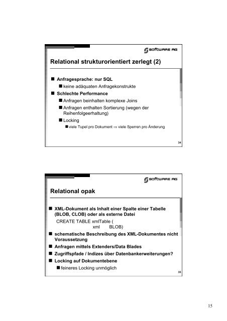 Xml-Speicherung in Datenbanksystemen