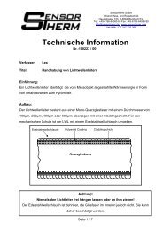 Technische Information - Sensortherm GmbH