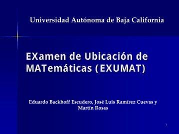 Examen Adaptativo de MatemÃ¡ticas - UEE UABC - Universidad ...