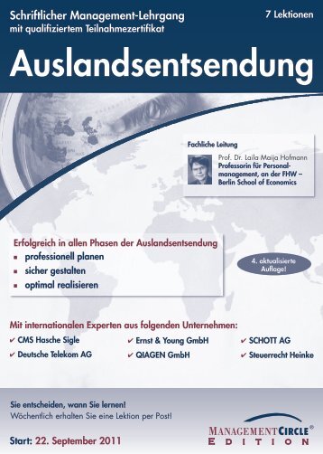 Schriftlicher Lehrgang: Auslandsentsendung - Management Circle AG