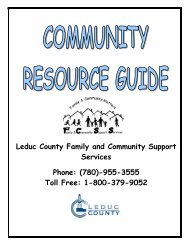 Leduc County Family and Community Support Services Phone: (780 ...