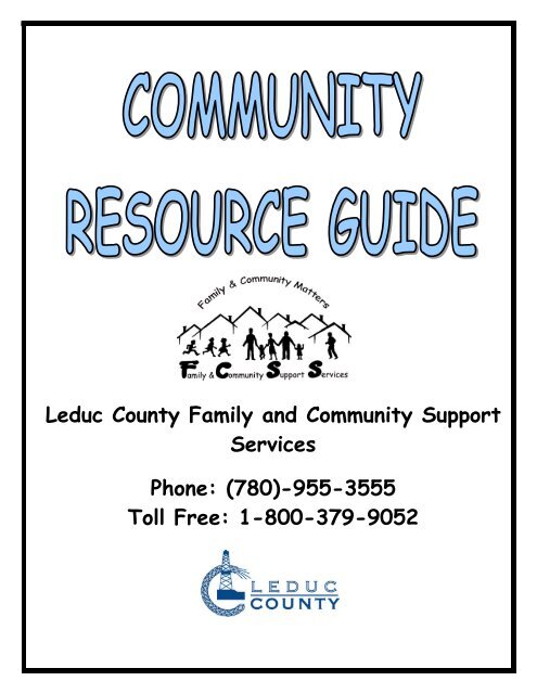 Leduc County Family and Community Support Services Phone: (780 ...