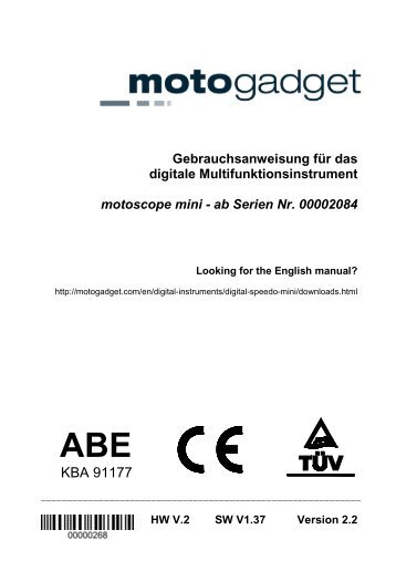 motoscope mini - motogadget