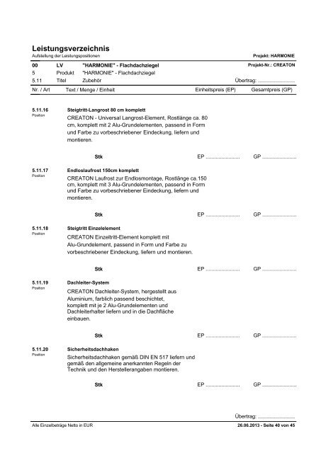 Positionen - PDF