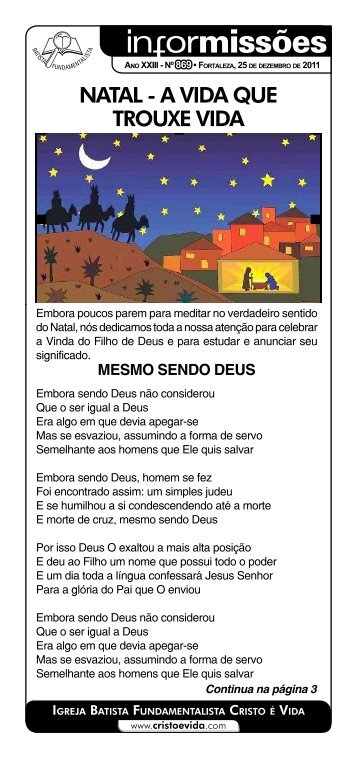 Natal - a Vida que trouxe Vida - Cristo Ã© Vida