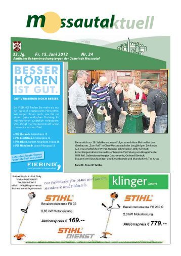 Fr. 15. Juni 2012 Nr. 24 33. Jg. - Mossautal