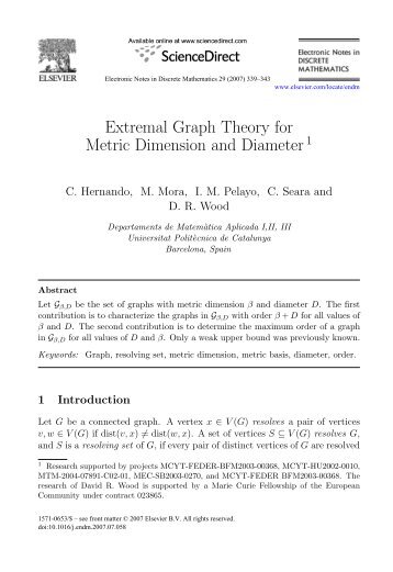 Extremal Graph Theory for Metric Dimension and Diameter