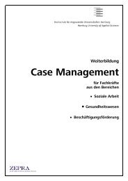 Weiterbildung Case Management in der Sozialen Arbeit ... - ZEPRA