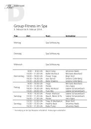 Fitness ab 3. Februar - The Dolder Grand