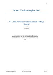 MT-200E WIFI manual 1.1 - Maxa Technologies