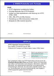 2. Www-Protokolle und -Formate HTTP (1)