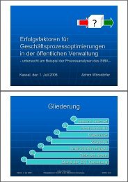 Ableitung der GPO-Ziele aus Benchmarking und Kundenbefragungen