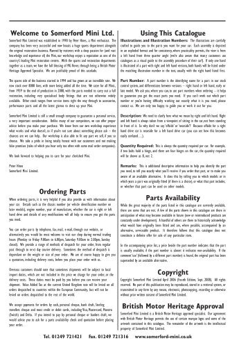 Distributors - Carburetter Models