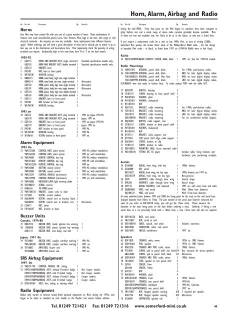 Distributors - Carburetter Models