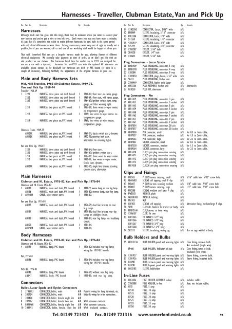 Distributors - Carburetter Models