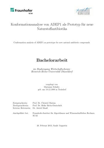 Bachelorarbeit - Heinrich-Heine-UniversitÃ¤t DÃ¼sseldorf