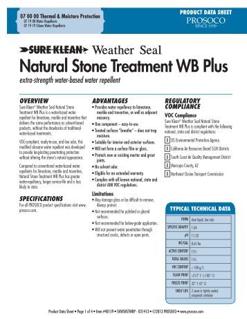 Prosoco Natural Stone Treatment Wb Prosoco Natural Stone Treatment Wb