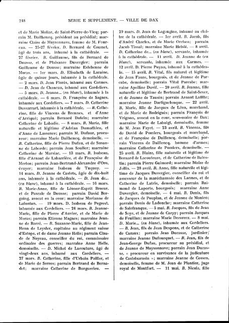 SÉRIE E SUPPLÉMENT. - Archives départementales des Landes