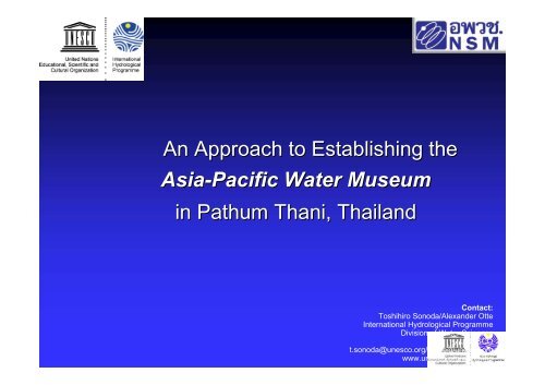 An Approach to Establishing the Asia-Pacific Water Museum in ...