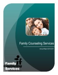 View our 2010-2011 Annual Report - Family Counseling Services of ...