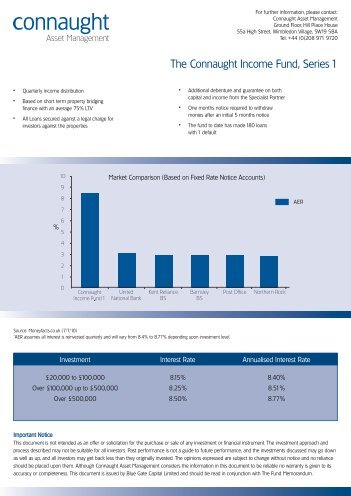 The Connaught Income Fund, Series 1 - hintonpi.com