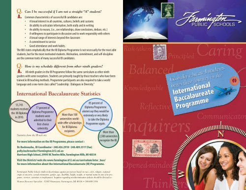 IB Brochure II - Farmington Public Schools