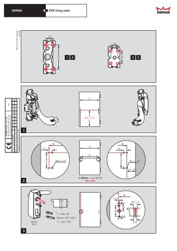 PHX fixing plate X X DORMA - ROVEL CZ