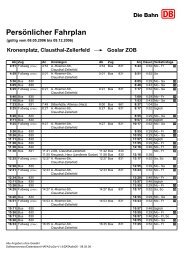 Busfahrplan von Clausthal-Zellerfeld nach Goslar