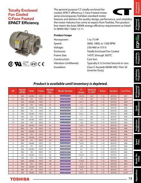 LVM Catalog - Toshiba Industrial